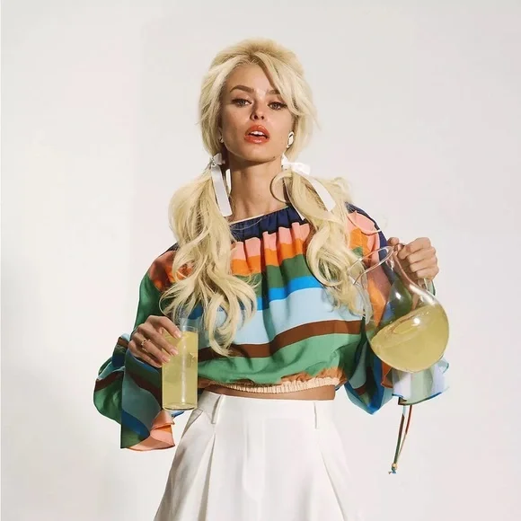 NWT Cinched Bell-Sleeve Blouse - Picture 2 of 5